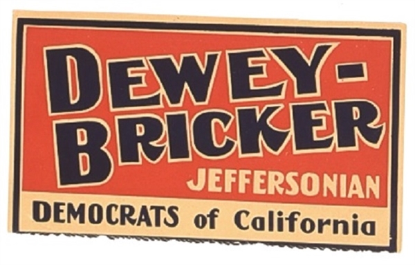 Dewey-Bricker Jeffersonian Democrats of California