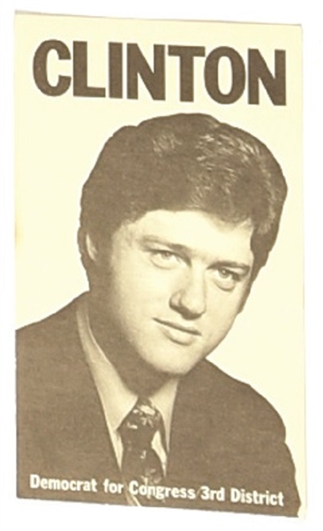 Bill Clinton for Congress Card