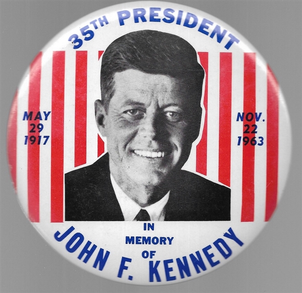 JFK 35th President Memorial Pin 
