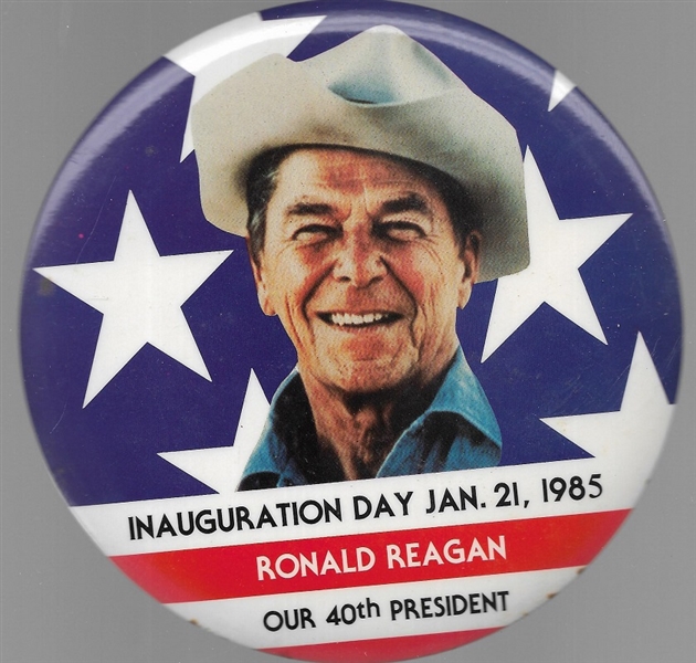Reagan 1985 Inaugural 6 Inch Pin 