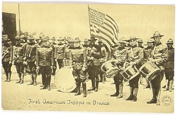 World War I First Troops in France Postcard