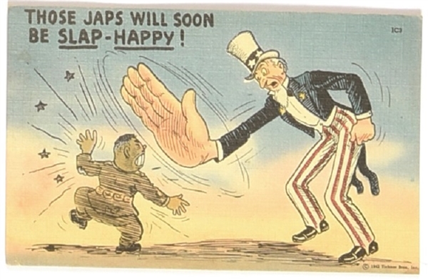 Uncle Sam Japs Will be Slap-Happy Postcard