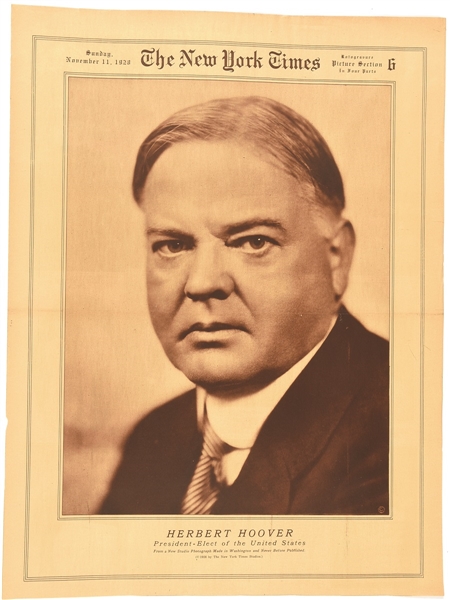 Herbert Hoover 1920 New York Times Poster