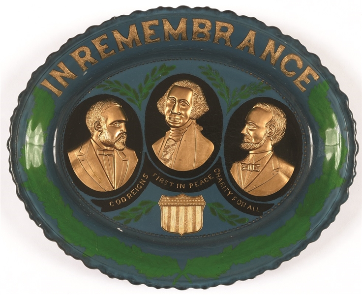 Washington, Lincoln, Garfield Memorial Plate