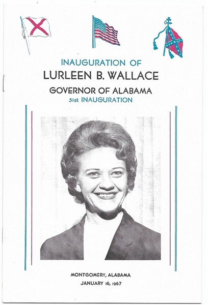 Lurleen Wallace Alabama Inaugural Program