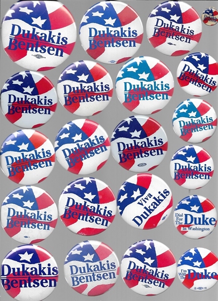 Dukakis Collection of 38 Pins