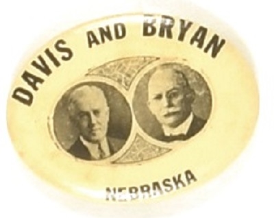 Davis and Bryan Rare Nebraska Jugate