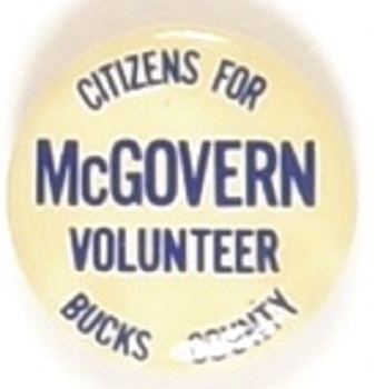 Citizens for McGovern Bucks Co. Volunteer