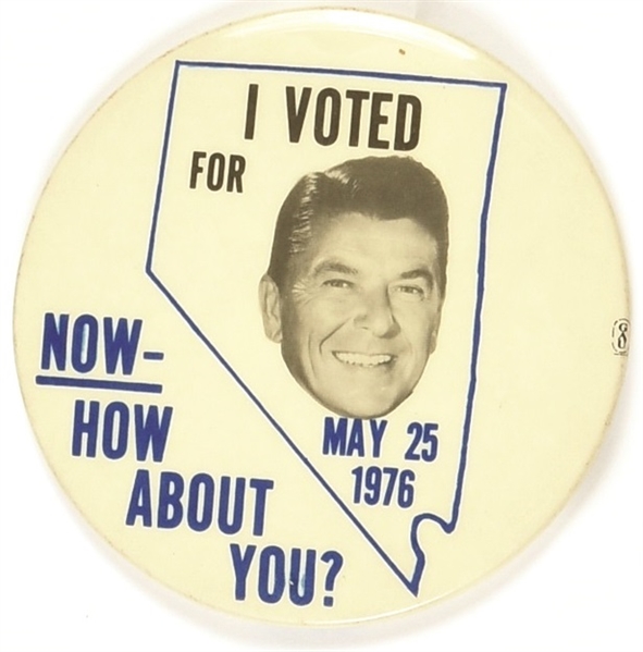 Nevada I Voted for Reagan 1976 Pin