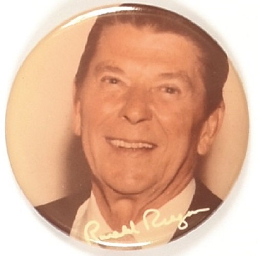 Reagan Color Photo With Signature