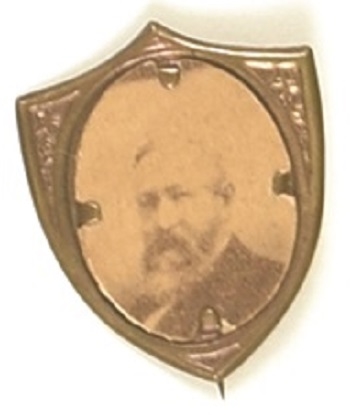 Benjamin Harrison Brass Shell Shield