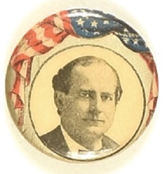 William Jennings Bryan Flag Celluloid