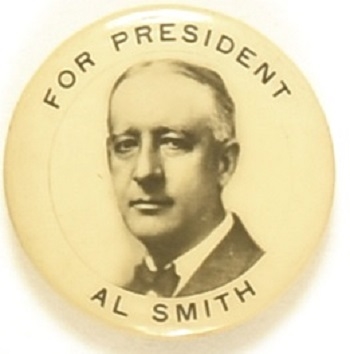 Al Smith for President Unusual 1 Inch Celluloid