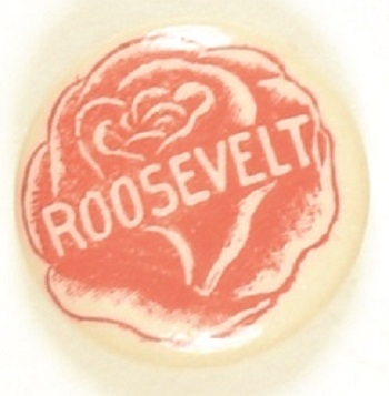 Franklin Roosevelt Red Rose Celluloid