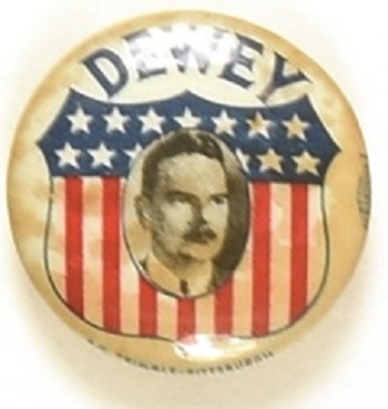 Tom Dewey Rare Shield Pin