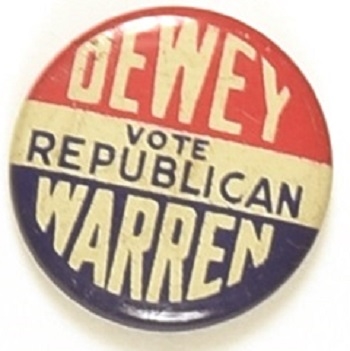 Dewey, Warren Vote Republican Litho
