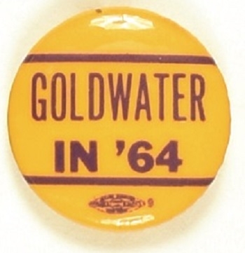 Goldwater in 64 Purple and Yellow Celluloid