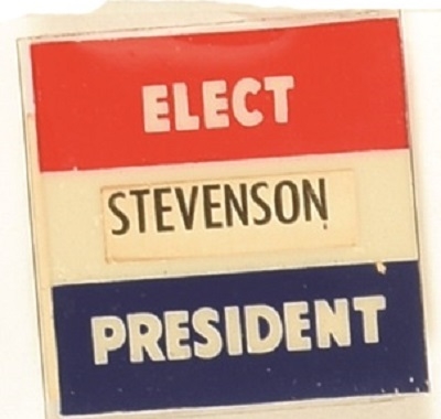 Elect Eisenhower, Stevenson Mechanical Pin