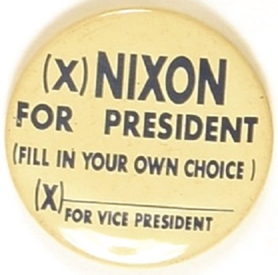 Nixon Fill in the Blank for Vice President