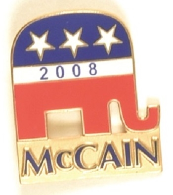 McCain Clutchback Elephant Pin