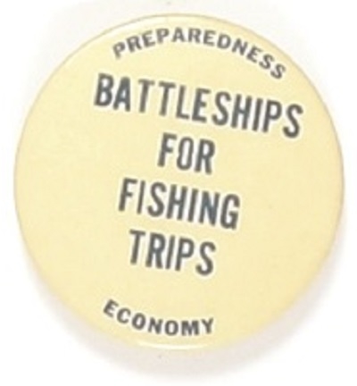 Willkie No More Battleships for Fishing Trips