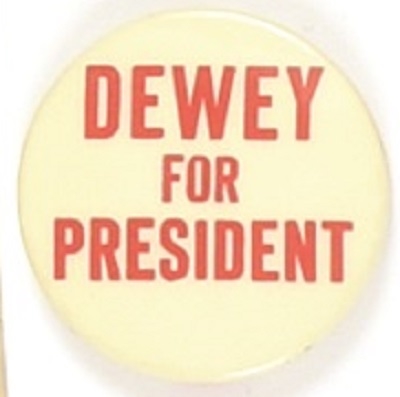 Unusual Tom Dewey for President Celluloid