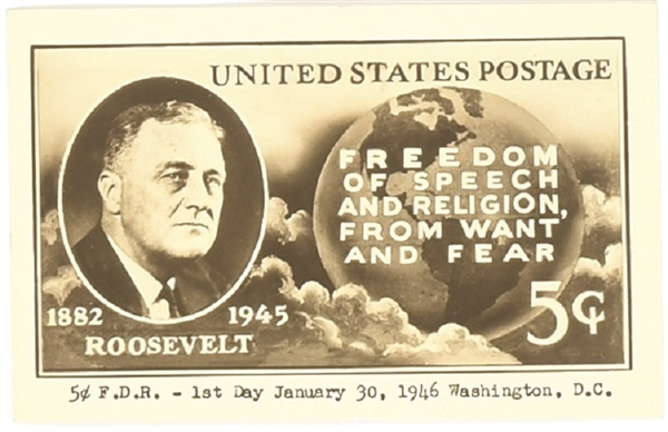 Franklin Roosevelt Freedom of Speech Card
