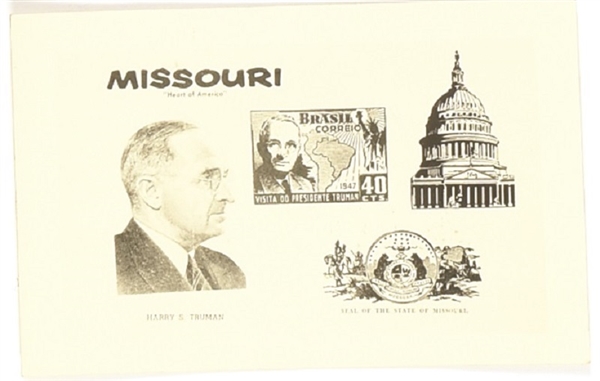 Harry Truman Missouri Postcard