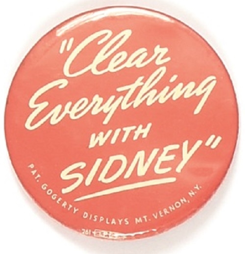 Dewey, Anti FDR Clear Everything With Sidney