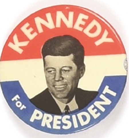 John F. Kennedy for President RWB Picture Pin