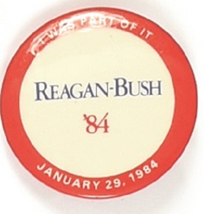 Reagan, Bush Jan. 29, 1984 I Was a Part of It