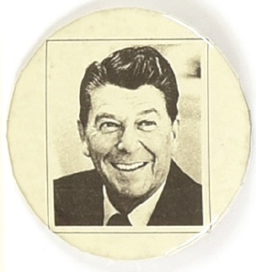 Reagan Unusual Celluloid Picture Pin