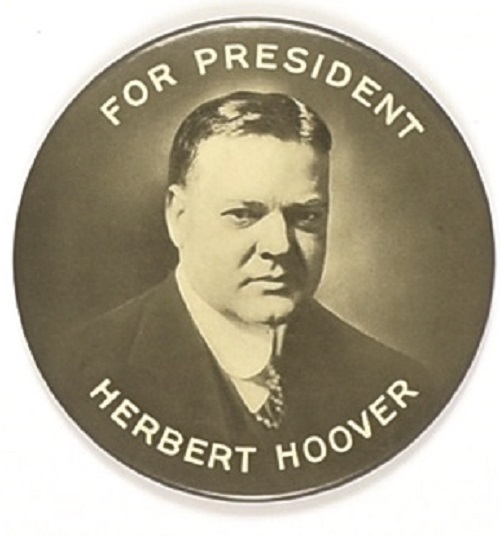 Hoover for President 4 Inch Celluloid
