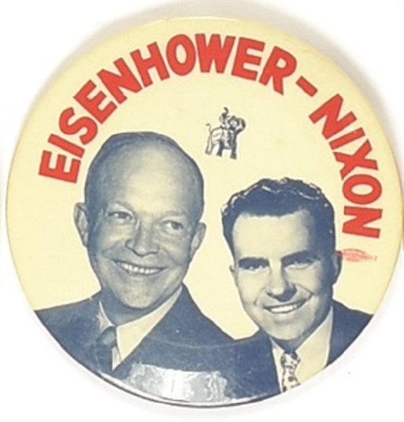 Eisenhower, Nixon 4 Inch Jugate Red Letters