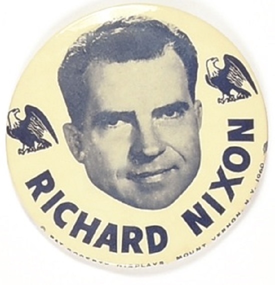 Richard Nixon Large 1960 Eagles Celluloid