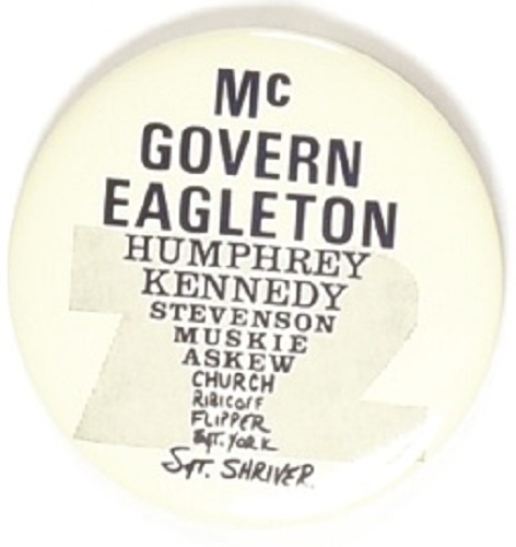 McGovern Eagleton and VP Possibilities