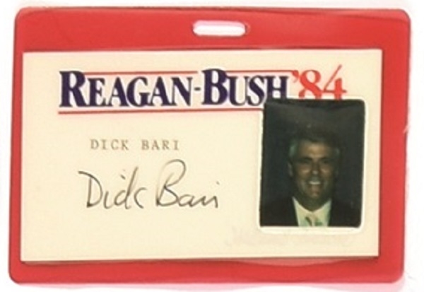 Reagan, Bush 1984 Name Tag