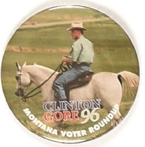 Clinton on Horseback Montana Celluloid