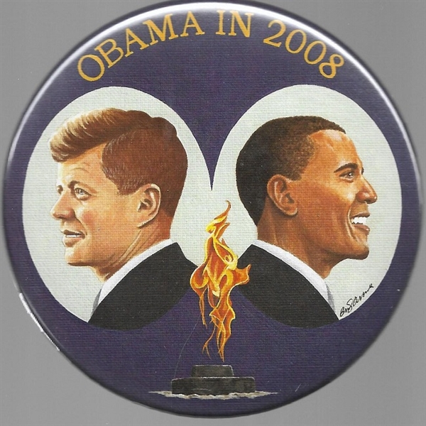 Obama, John F. Kennedy 2008 Celluloid by Brian Campbell