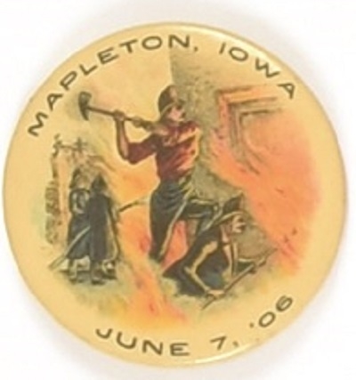 Mapleton, Iowa, 1906 Firemen Pin