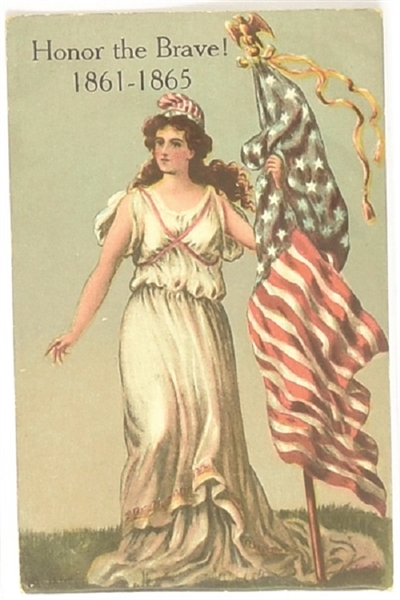 Honor Civil War Dead Postcard