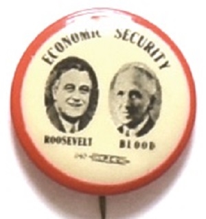 Franklin Roosevelt, Blood Utah Coattail Pin