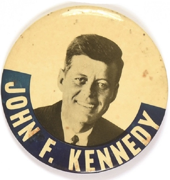 John F. Kennedy for President Error Pin, No Lettering at Top