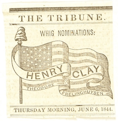 Henry Clay 1844 Newspaper Announcement