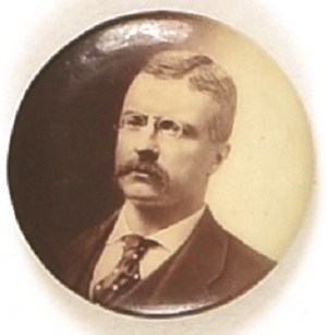 Theodore Roosevelt Tinted Sepia Celluloid