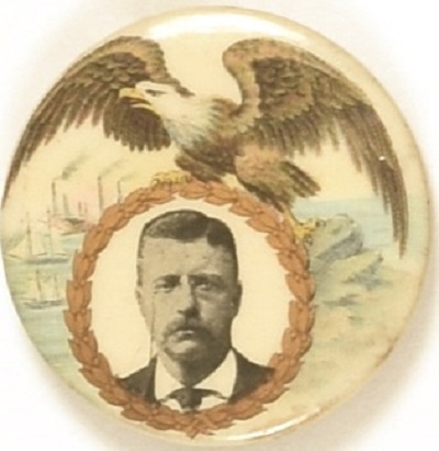 Theodore Roosevelt Rare Eagle, Ships, Factories Celluloid