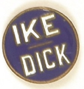 Ike and Dick Enamel Clutchback Pin