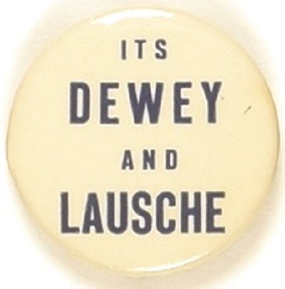 Dewey and Lausche Ohio Split Ticket Pin