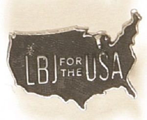 LBJ for the USA Enamel Pin