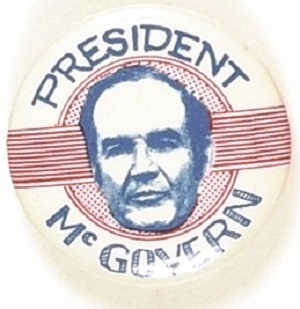 President McGovern 1 Inch Celluloid